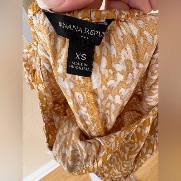 Banana Republic Yellow Patterned Sleeveless Summer Dress - Size XS - Picture 8 of 8